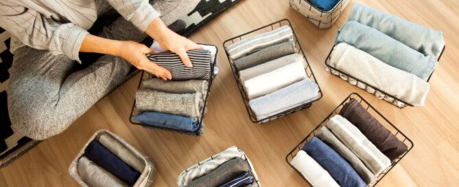 woman using tips from Marie Kondo