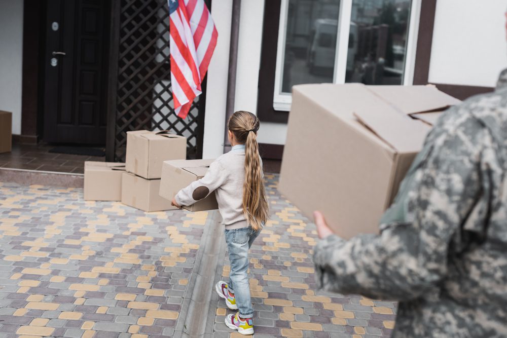 military families moving into new home with Las Vegas house movers